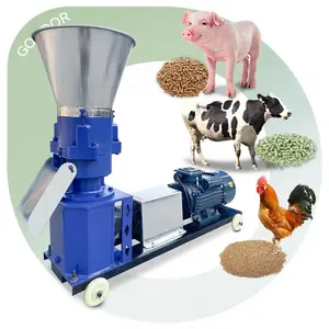 Make 1 Ton Cattle Plant Poultry Mill Feed Pelletizer Battery Operated Machine for Fish Feeds