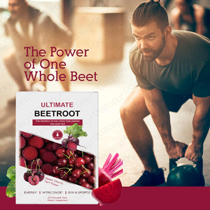 Fabricant ULTIMATE BEET ROOT Tarte à mâcher extrait de racine de betterave <span class=keywords><strong>cerise</strong></span> douce Vitmain C pour adulte pré-entraînement Boost Energy - Product Image 5