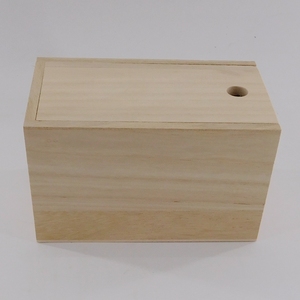 Boîte à couvercle coulissant en bois non fini Boîte d'emballage de tasse en bois non peinte - Product Image 6