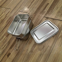 Vente flash - Boîte à lunch en acier inoxydable 304 à double couche, empilable, grande capacité, boîte bento pour le bureau, l'école, le camping