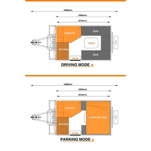 Caravane de luxe tout-terrain XINYI 11FT avec toit rigide et cuisine coulissante à vendre - Product Image 4