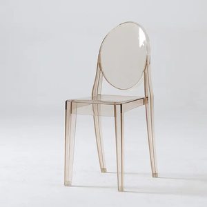 Silla Apilable de Lujo Nórdico Moderno, Muebles Elegantes de Acrílico Transparente de Primera Calidad para el Hogar, Restaurante, Cafetería - Product Image 2
