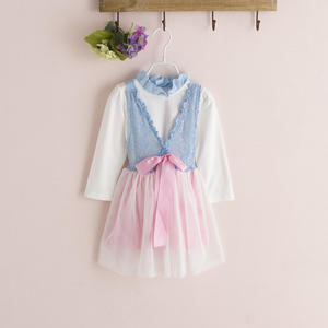 Conjunto de Dos Piezas para Niñas, Camiseta y Vestido de Encaje, Producto Nuevo - Product Image 2