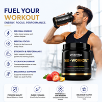 Poudre de créatine BCAA, complément nutritionnel sportif, soutien musculaire, boisson énergétique pré-entraînement