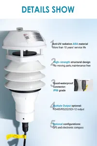 RK900-12 GPRS Wireless Wifi ASA Ultrasonic Wind Speed And Direction Sesnor Compact Weather Station Instruments Modbus