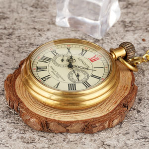 <span class=keywords><strong>Montre</strong></span> <span class=keywords><strong>de</strong></span> <span class=keywords><strong>poche</strong></span> à vent mécanique en laiton antique bronze à visage ouvert <span class=keywords><strong>de</strong></span> style ancien <span class=keywords><strong>de</strong></span> luxe pour hommes - Product Image 3