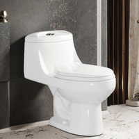 WC en céramique pour salle de bain, sanitaire, cuvette de toilette, chasse d'eau par siphon, toilettes monobloc