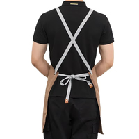 Restaurant Boutique Serveur Travail Nettoyage Uniforme Tablier Imperméable Professionnel Barbecue Chef Cuisine Tablier en Toile avec Poches