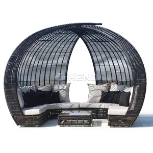 Chaise longue de piscine extérieure de haute qualité en PE imperméable pour jardin, mobilier de loisirs, transat de plage - Product Image 1