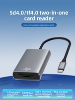 Lecteur de cartes USB C pour cartes mémoire SD et TF avec vitesse de transfert de 312 Mo/s pour ordinateur portable, téléphone, tablette