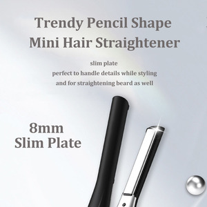 Lisseur et boucleur électrique 2 <span class=keywords><strong>en</strong></span> 1 <span class=keywords><strong>en</strong></span> aluminium avec écran LED pour cheveux courts, femmes et hommes, portable et chauffe rapidement - Product Image 5