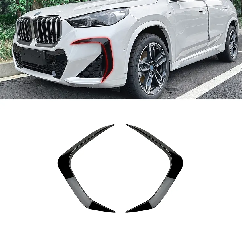 AMP-Z Factory Design Material Plástico Venda Quente Glos Preto Frente vento lâmina etiqueta do carro Para BMW X1 U11 M Esporte 2023 +