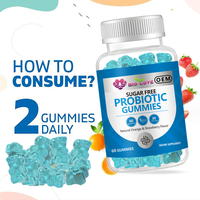 60 Gummies Probiotiques : Synergie de Souches pour Améliorer la Croissance des Cheveux et de la Peau, Propriétés Antioxydantes, Produits de Beauté Naturels à Faible Teneur en Sucre