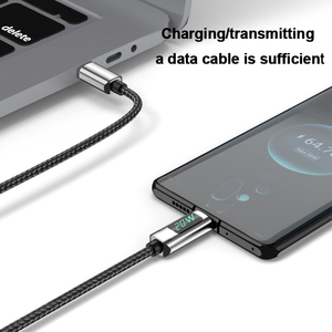Câbles de données Moniteur numérique Affichage LED Câble de chargeur de téléphone <span class=keywords><strong>14</strong></span> 15 <span class=keywords><strong>Pro</strong></span> Câble de type C PD Charge rapide pour <span class=keywords><strong>Iphone</strong></span> 12 13 OEM 20W Nylon - Product Image 4