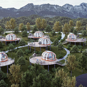 5.5*5.5M fabbrica di personalizzazione di alta sicurezza bolla casa prefabbricata capsula casa in alluminio tenda Igloo cupola casa - Product Image 3