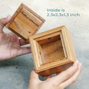 Scatola sicura-rompicapo scatola di legno con lucchetto misterioso e <span class=keywords><strong>trucchi</strong></span> magici-salvadanaio ideale - Product Image 3