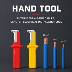 Cuchillo Pelacables Aislado VDE de 1000V, Pelacables Multifuncional para Electricistas con Cuchilla Recta/Curva/Gancho - Product Image 1