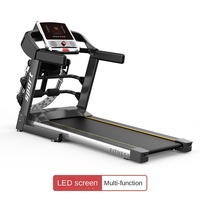 Cinta de correr eléctrica silenciosa de acero para gimnasio en casa, multifuncional, plegable, equipo de fitness completo, con pantalla LED de alta definición, para exportación
