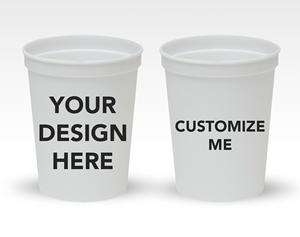 Gobelets de stade personnalisés réutilisables en plastique 12/16 oz pour mariages, avec logo - Product Image 3