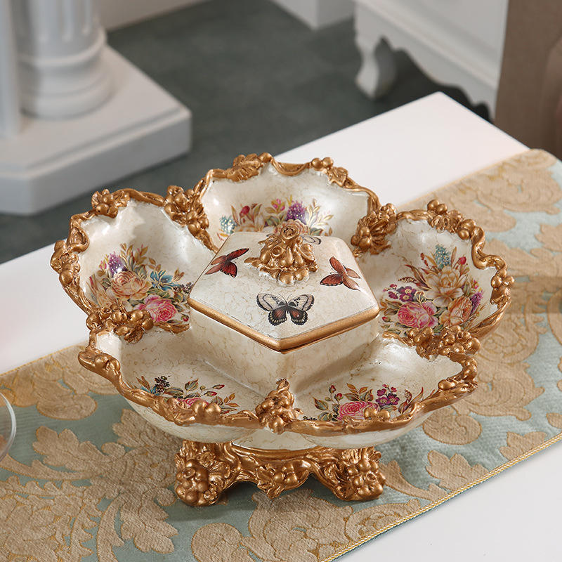 ผงไข่มุกสีผสม ไม่มีฝาปิด ถาดใส่ถั่ว 6 ช่อง