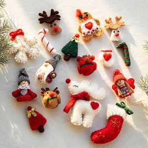 Christmas Decorations Creative Tree Cartoon Elk Plush Pendant DIY Material Small Doll Gift China - Product Image 1