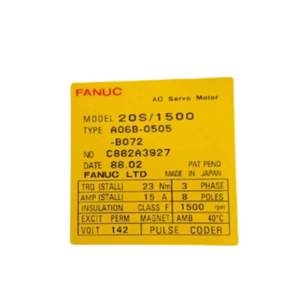 A06B-0505-B072 การทดสอบอุปกรณ์เสริมมอเตอร์หุ่นยนต์ผ่านการทดสอบแล้ว - Product Image 2