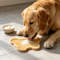 Tapis à lécher pour chien en silicone, personnalisable, toutes formes, sans BPA, avec ventouses puissantes, pour alimentation lente des animaux de compagnie