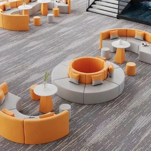Business Reception <strong>Sofa</strong> Set Modern Office Rest Area Reception <strong>Sofa</strong> Creative S Shaped Coffee Table <strong>Combination</strong>