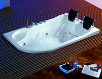 Baignoire ovale moderne de Foshan, approvisionnement direct d'usine, baignoire SPA intérieure bon marché, acrylique, massage à remous
