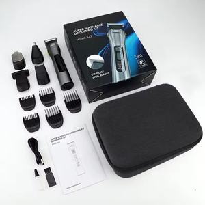 Kit de toilettage de haute qualité 5 en 1, tondeuse à barbe, nez et corps, rasoir étanche IPX6, 3 vitesses réglables, avec sac en EVA pour hommes - Product Image 6