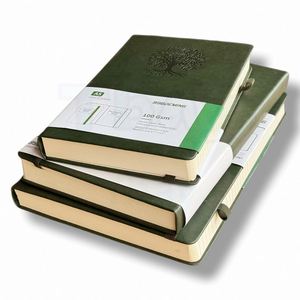 Hardcover <b>A5</b> <b>Diary</b> Dotted Lined Printed Planner Saddle Stitching Faux PU Leather Journal Gift Customizable PP - Product Image 5