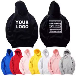 Dropshipping Sweatshirts à capuche personnalisés à la mode Impression en gros 100% coton Hommes Oversize Heavy Weight Hoodie Blank - Product Image 1