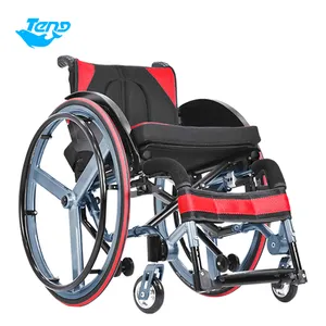 休闲轮椅工厂防倾斜轻质柔性铝运动手动轮椅