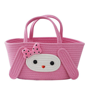 My Melody Cotton Rope Storage <b>Basket</b> Rose Red Pillow Shaped Kids Storage Bag - Product Image 5