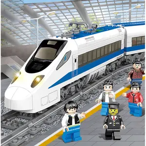 Wholesale DIY train Model Building Blocks For Kids Technic Assemble Educational Toy