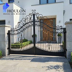 Fabrication professionnelle d'arche porte coulissante en acier fer forgé Villa conceptions <span class=keywords><strong>de</strong></span> porte électrique - Product Image 4