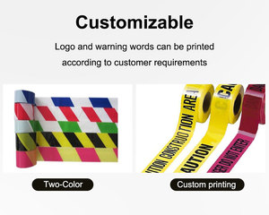 Nhà sản xuất 'chướng ngại vật cảnh báo băng trong Trắng đỏ cam lớn một nhựa <span class=keywords><strong>PE</strong></span> với in nguy hiểm nguy hiểm thận trọng hàng rào - Product Image 4