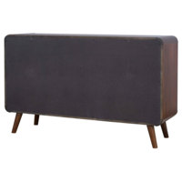 Commode de chambre à coucher moderne en bois massif noyer avec 6 tiroirs et rangement