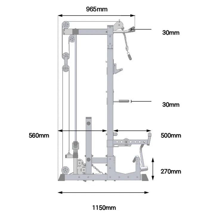 MKAS Workout Equipment Multi Function Fitness Weights Squat Power Rack Cage Strength Training Machine Smith Power Rack