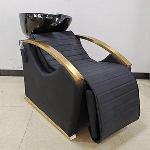 Fauteuil de lavage électrique de luxe moderne en cuir synthétique avec bac pour salon de coiffure et institut de beauté - Product Image 3