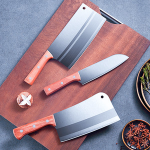 Cuchillo de acero inoxidable, cuchillo de chef, cuchillo de doble propósito para picar y rebanar, juego de cuchillos de cocina, cuchillo de corte afilado - Product Image 1