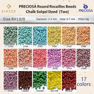 プレシオサ ロカイユ ラウンドホール 10/0 ビーズ <span class=keywords><strong>2</strong></span>.3mm [17色 チョーク ソルジェル染色 セカンドシリーズ] 10gパック - Product Image 2