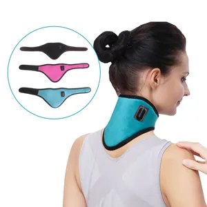 China Customizable Black 5v Dc Usb Battery Powered Electric Heating Therapy Neck Wrap For Neck Physical Pain Relief