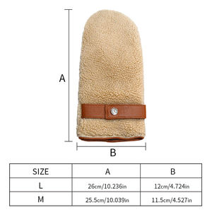 Guantes de Cuero de Alta Calidad al por Mayor, Guantes de Invierno Personalizados de Piel de Oveja para Adultos - Product Image 6