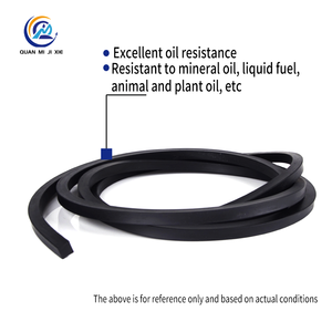 Nhà máy bán tùy chỉnh màu đen FKM vuông soild dải cao su hình chữ nhật dây cao su - Product Image 5