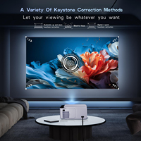 Vente flash : Mini projecteur portable T5, compatible 4K, WiFi 6, BT5.4, Android 13, correction automatique de la distorsion trapézoïdale, projecteur de poche pour intérieur et extérieur