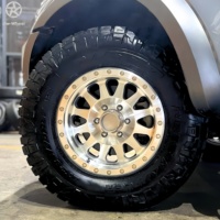 Jantes forgées usinées argentées à 12 rayons DW Modified Performance 17, 18, 20 pouces, 6 trous, à déport profond, compatibles avec les jantes de style pick-up tout-terrain
