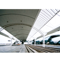 Structure en acier préfabriquée sur mesure à longue portée pour gare ferroviaire, bâtiment à ossature de toit à grande portée