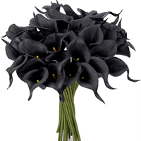 Fleur artificielle en PU de haute qualité, effet toucher réel, lys calla blanc, idéale pour les mariages, les fêtes, la décoration de la maison, les ornements de table