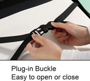 Cartera de arte con purpurina Cierre de cremallera Material de PVC Estuche de cartera de Arte Negro impermeable para estudiantes y artistas - Product Image 3